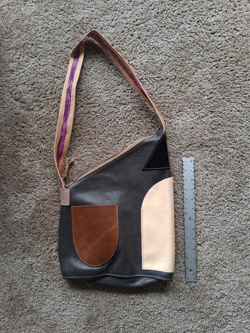 Sevilla Smith Leather Color Block Cross Body Bag